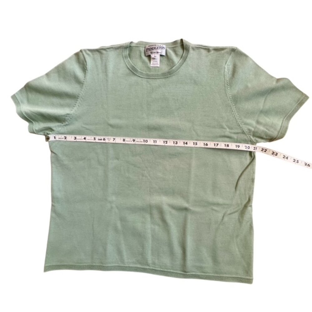 Pendleton Short Sleeve Women's Size XL TOP Green